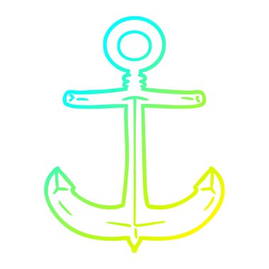 soğuk degrade çizgi çizim karikatür çapa