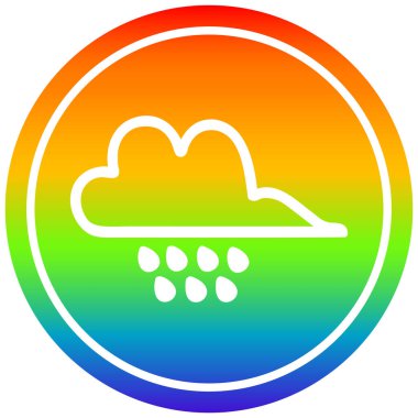 gökkuşağı spektrumunda yağmur bulutu dairesel