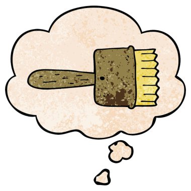 karikatür paintbrush ve grunge doku desen düşünce kabarcık 