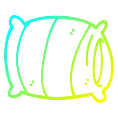 soğuk degrade çizgi çizim karikatür yastık