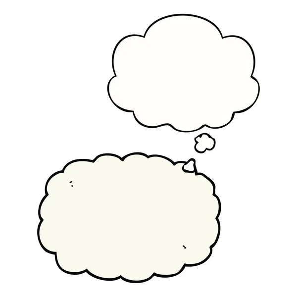 Cartoon Cloud och tankebubbla — Stock vektor