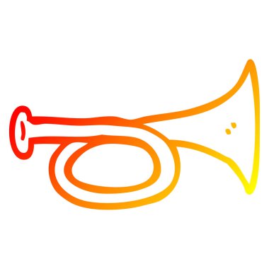 sıcak degrade çizgi çizim karikatür pirinç boynuz