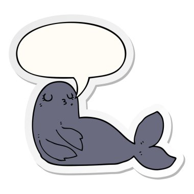 karikatür mühür ve konuşma kabarcık etiket