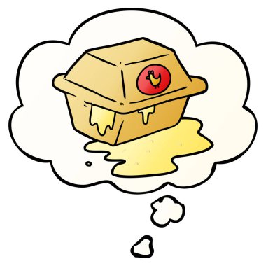 karikatür çıkarmak ve pürüzsüz degrade tarzında kabarcık düşünce