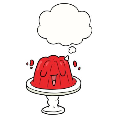 karikatür jöle ve düşünce balonu