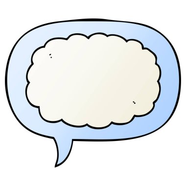 düzgün degrade tarzında karikatür bulut ve konuşma balonu