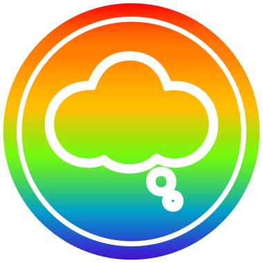 gökkuşağı spektrumunda düşünce kabarcık dairesel