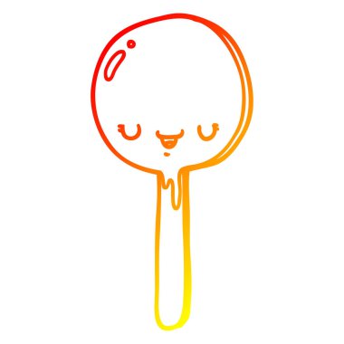 sıcak degrade çizgi çizim karikatür şeker lolipop