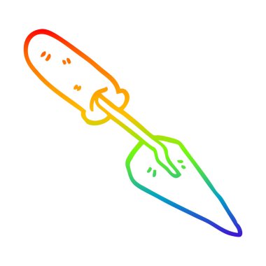 gökkuşağı gradyan çizgi çizim karikatür mala