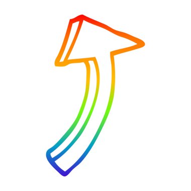 gökkuşağı degrade çizgi çizim karikatür işaret ok