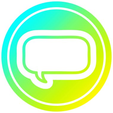 soğuk degrade spektrumda konuşma kabarcık dairesel