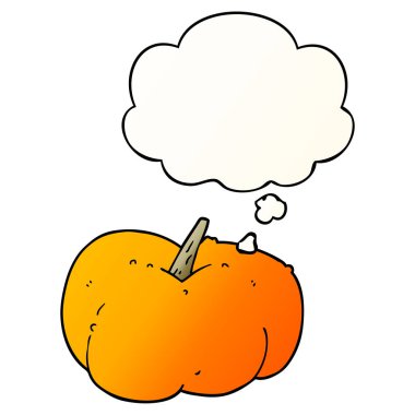 karikatür kabak kabak ve pürüzsüz degrade sty düşünce kabarcık