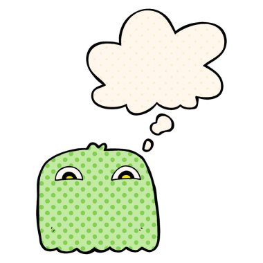 çizgi film hayalet ve çizgi roman tarzında düşünce balonu