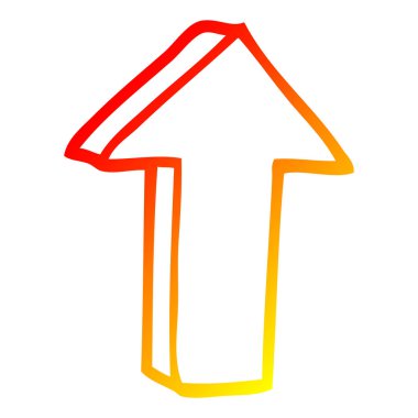 sıcak degrade çizgi çizim karikatür ok