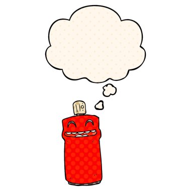 çizgi film sprey olabilir ve çizgi roman tarzında kabarcık düşünce