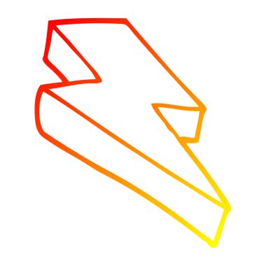 sıcak degrade çizgi çizim karikatür yıldırım