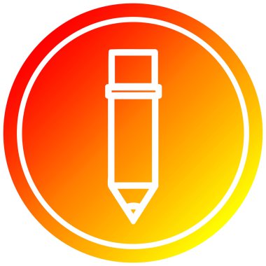 sıcak degrade spektrumda basit kalem dairesel