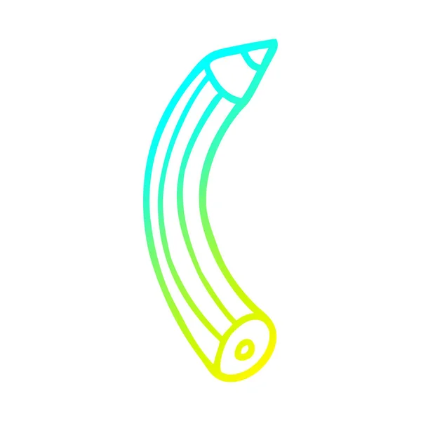 Studená Přechodová čára kresba kreslená barevná tužka — Stockový vektor