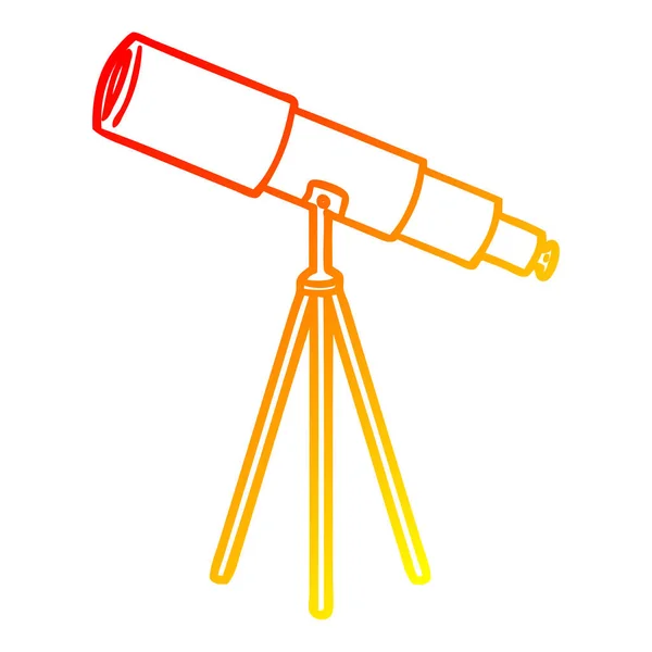 Télescope de dessin animé à gradient chaud — Image vectorielle