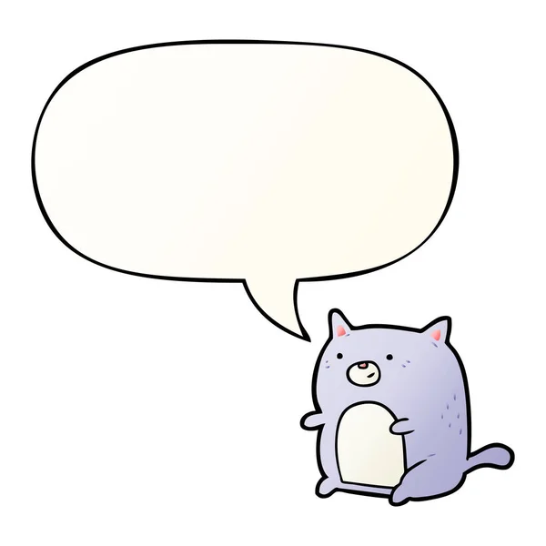 Bublina kreslených koček a řeči v hladkém stylu přechodu — Stockový vektor