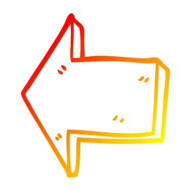 sıcak degrade çizgi çizim karikatür yönlendirme oku