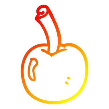 sıcak degrade çizgi çizim karikatür kiraz