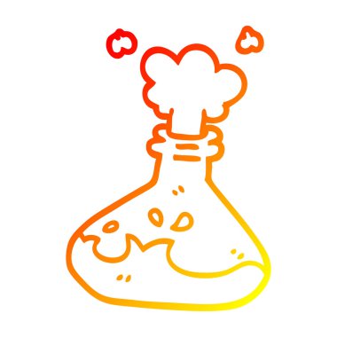 sıcak degrade çizgi çizim karikatür bilim deneyi