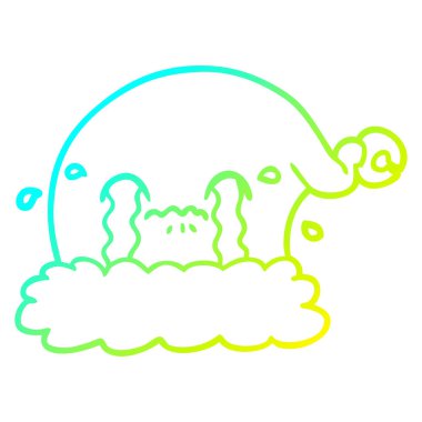 soğuk degrade çizgi çizim karikatür noel santa şapka ağlama