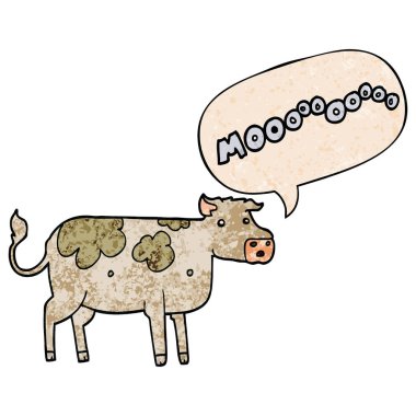 retro doku tarzında karikatür ve konuşma balonu