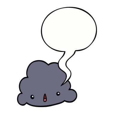 karikatür bulut ve konuşma balonu