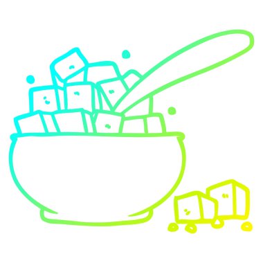 soğuk degrade çizgi çizim karikatür şeker kase