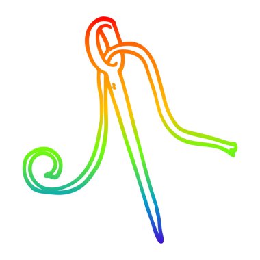 gökkuşağı gradyan çizgi çizim karikatür iğne ve iplik