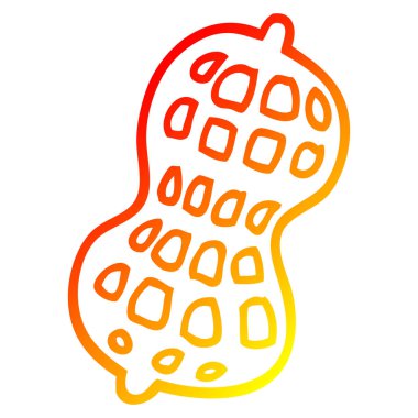 sıcak degrade çizgi çizim karikatür fıstık