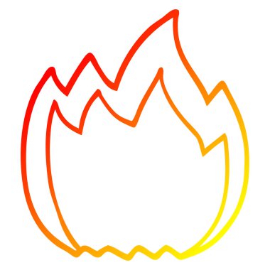 sıcak degrade çizgi çizim karikatür açık alev