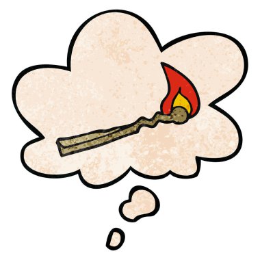 grunge doku patte karikatür yakma maç ve düşünce balonu