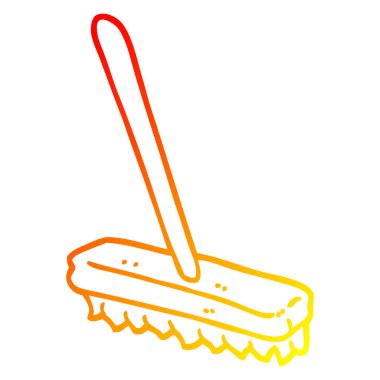 sıcak degrade çizgi çizim karikatür süpürme fırça