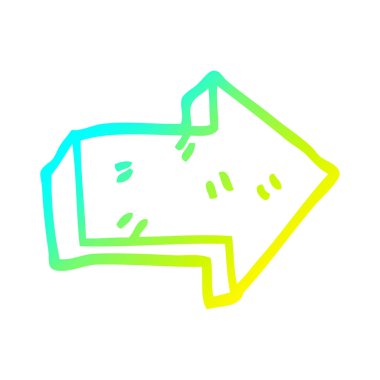 soğuk degrade çizgi çizim karikatür işaret ok