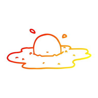 sıcak degrade çizgi çizim karikatür kızarmış yumurta