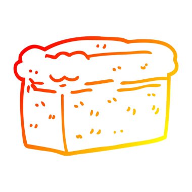 sıcak degrade çizgi ekmek karikatür somun çizim