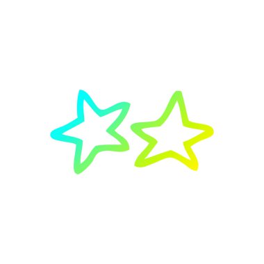 soğuk degrade çizgi çizim karikatür yıldız