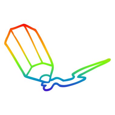 gökkuşağı gradyan çizgi çizim karikatür kalem