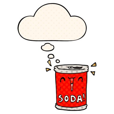 çizgi film soda olabilir ve çizgi roman tarzında kabarcık düşünce