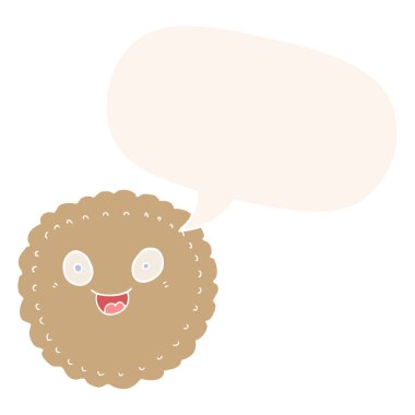 retro tarzıkarikatür bisküvi ve konuşma balonu