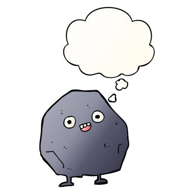 çizgi film rock ve pürüzsüz degrade tarzında düşünce balonu