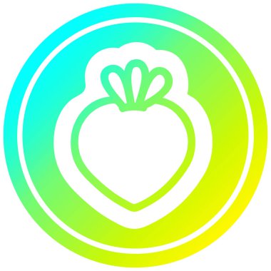 soğuk degrade spektrumda taze meyve dairesel