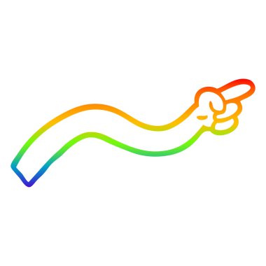 gökkuşağı gradyan çizgi çizim karikatür işaret kolu