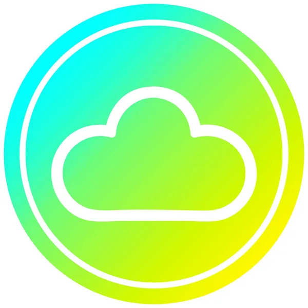 Circulaire de nuages de temps dans le spectre de gradient froid — Image vectorielle