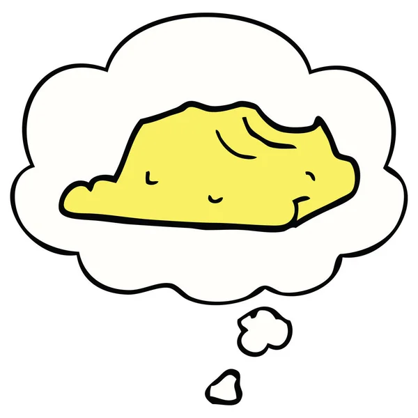 Kreslené máslo a bublina — Stockový vektor