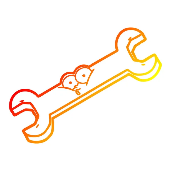 Čára teplého gradientu kresba kreslený klíč — Stockový vektor