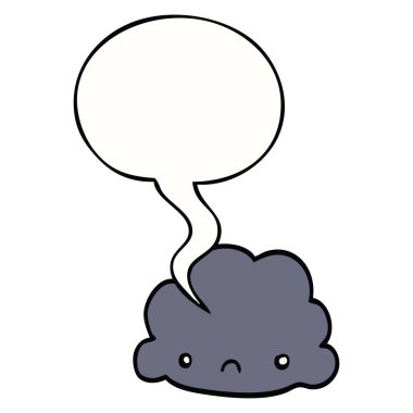 karikatür bulut ve konuşma balonu